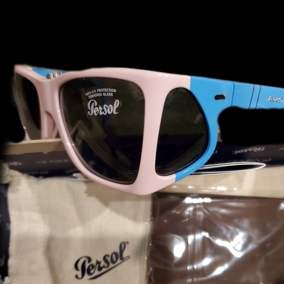 PERSOL X JW ANDERSON Cat Eye Sunglasses in Pink and Blue - Picture 8 of 12